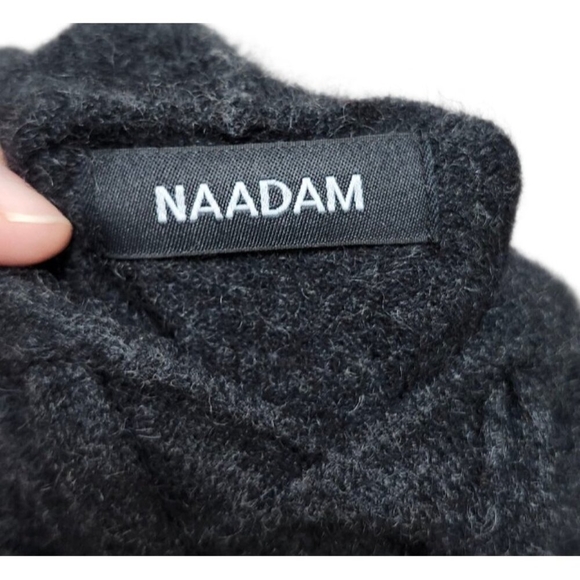 Naadam Sweater M Recycled Cashmere Hoodie Dark Gray Casual - Picture 9 of 15